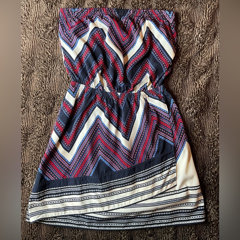 Express Multicolored Strapless Sundress Casual